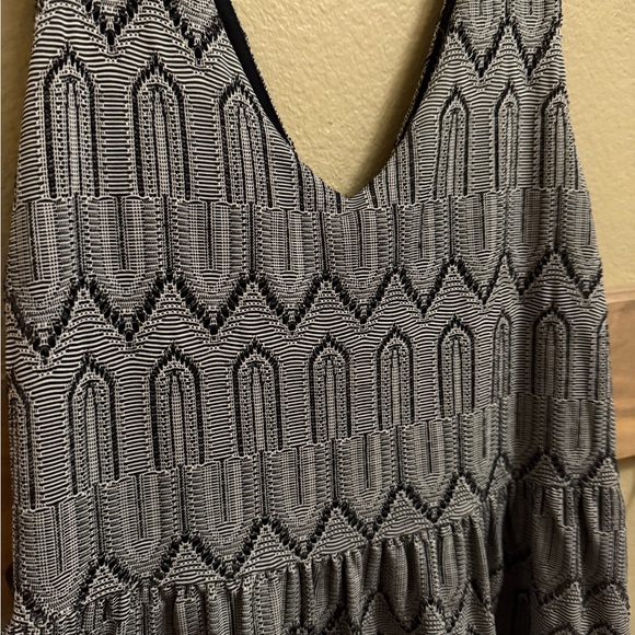 Lucky Brand Size Large Black and White Patterned Dress - Picture 2 of 8
